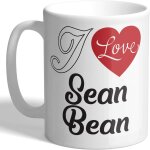 J'aime sean bean (conception de coeur) - tasse