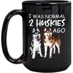 J'etais normal 2 huskies de siberie il y a tasse tasse de boisson de tasse de chocolat chaud en ceramique ...