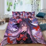 Japon manga housse de couette x imprim�� d fille anim��e parure de lit personnes ado fille enfants microfibre ...