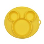 Jaune - assiette en silicone pour enfants, bol pour bb, aspiration, sans bpa, alimentation, britware, ...
