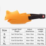 S - jaune - museli�re en silicone pour chien, nouveau design de panier anti morsure, masque buccal r�glable, ...