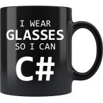 Je porte des lunettes pour que je puisse c# mug ing�nieur logiciel mug d�veloppeur mug funny programming ...