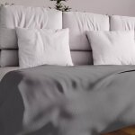 Jet de lit ou canap 180x220 cm adele gris, par soleil d'ocre