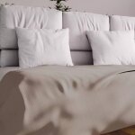 Jet de lit ou canap 180x220 cm adele taupe, par soleil d'ocre