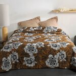 Jet� de lit aux impressions florales