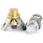 Jeu de 2 bouchons de champagne plaqu�s or et argent avec pompe a pression int�gr�e pour maintenir les ...
