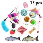 Jeu de jouets pour chat, assortiment de jouets interactifs, souris, fournitures pour animaux de compagnie, ...
