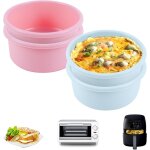 Jexnovashop - lot de 4 coquetiers poch�s en silicone r�utilisables pour friteuse a air comprim�, moule ...