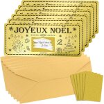 Jexnovashop - 6 cartes � gratter de no�l personnalisables, carte de noel � paillettes dor�es, cartes ...