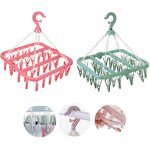 Jexnovashop - etendoir chaussette, 2pcs etendoir a linge a suspendre clips sechoir portable etendoir ...