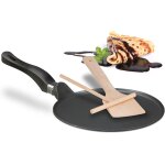 Jexnovashop - po�le � cr�pes avec r�teau & spatule, pour plaque � induction, aluminium, cr�pi�re, diam�tre ...