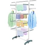 Jexnovashop - s�choir � linge pliant � 4 niveaux, etendoir � linge int�rieur en acier inoxydable, s�che ...