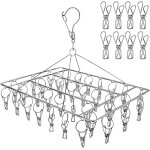 Jexnovashop - tendoir chaussettes, 1pc s�choir � linge rotatif en acier inoxydable etendoir � linge pour ...