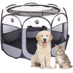 Jfkjg - clture portable pour chien, parc pour chien produits pour l'intrieur et l'extrieur, toile ...