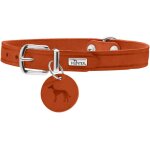 Jfkjg - collier pour chien aalborg - couleur : orange - cuir robuste et rsistant - forte graisse - idal ...