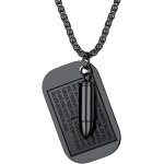 Jfkjg - plaque homme gravure personnalis, fibre de carbone dog tag acier collier pour homme, plaque ...