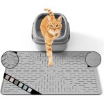 Jfkjg - tapis litiere chat en silicone caoutchouc(60 * 40cm), facile a nettoyer, impermable et antidrapant, ...