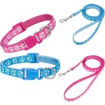 Jgd - lot de 2 colliers pour chiots avec laisse r�glable en nylon souple pour chiots et chiens de petite ...