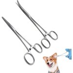 Jgd - lot de 2 pinces h�mostatiques h�mostatiques droites professionnelles - ciseaux de toilettage pour ...