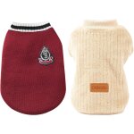 Jgd - lot de 2 pull pour chien chauds et doux, pull pour petit chat et chien, pull - overs pour chiens, ...