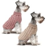 Jgd - lot de 2 pull pour chien chauds et doux pull chien petite taille petit l'hiver