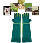 Jgd - anti - morsure gants de manutention pour animal, s�curit� cuir gants de travail pour le bain, le ...