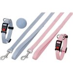 Jgd - art sportiv ensemble collier et laisse pour chiot rose 20 - 40 cm x 15 mm / 120 cm x 15 mm