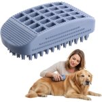 Jgd - brosse de bain pour animaux de compagnie, brosse de douche a poils doux pour chien et chat, etrille ...