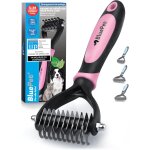Jgd - brosse chiens & chats a poil long, peigne d�m�lage professionnel, pour sous poil et n?uds, etrille ...