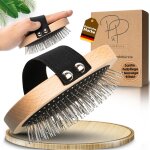 Jgd - brosse pour chien a poils longs brosse pour animaux de compagnie pour un toilettage doux etrille ...