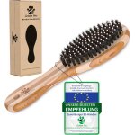 Jgd - brosse combin�e en bambou pour chien et chat i lissage et d�m�lage i court ¿ convient pour pelage ...