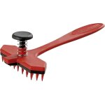 Jgd - brosse etrille pour chien 2 en 1 rouge / noir 18 x 9, 5 cm
