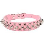 Jgd - collier pour chien en cuir clout� a pointes, collier pour chien bullet nail rivet, collier pour ...