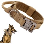 Jgd - collier de chien tactique, collier r�glable militaire en nylon avec poign�e de commande, laisse ...