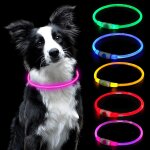 Jgd - collier lumineux led pour animaux, rechargeable usb, d�coupable, imperm�able, r�glable, pour petits, ...