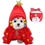 Jgd - costume de no�l pour chien et chat - d�guisement, accessoire tenue, v�tements avec serviette baveuse ...