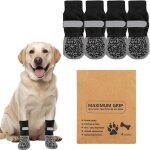 Jgd - dorkin bottes et chaussons pour chiens, lot de 2 paires de chaussettes pour chien, anti - l�chage, ...