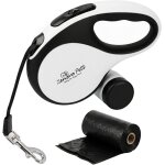 Jgd - laisse chien enrouleur 5m - longe pour chien 5m, ruban nylon solide anti - enchev�trement avec ...