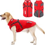 Jgd - manteau chien avec harnais int�gr�, manteaux d'hiver pour chien chaud en polaire impermeable, veste ...