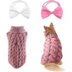 Jgd - pull et mouches pour animal de compagnie, manteau d'hiver chaud, col roul� pour chats et chiens ...