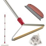 Jgd - r�teau a tapis am�lior� pour epilation d'animaux avec long manche, 1 mini grattoir a tapis inclus, ...