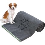 Jgd - serviette pour chien super absorbant76cm x 127cm grande essuie patte peignoir chien s�chage rapide ...