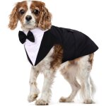 Jgd - smoking formel pour chien, set costume e bandana pour mariage shirt avec n?ud papillon v�tements ...