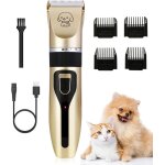 Jgd - tondeuse pour animaux domestiques, rasoir sans fil rechargeable usb, faible bruit, 5 vitesses, ...
