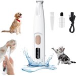Jgd - tondeuse pour pattes chien silencieuse, tondeuse pour chien et chat, lames c�ramique et inox, led ...