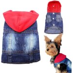Jgd - v�tement pour animal de compagnie. veste en jean, pour chien, cool, bleu jean, chiens petits et ...