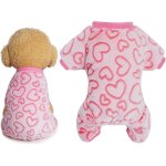 Jgd - v�tement d'hiver pour chien, pyjama en peluche, manteau d'hiver pour chien, pyjama c?ur, pull pour ...