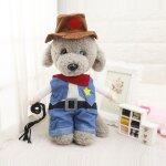 Joli costume de cowboy cosplay pour animaux de compagnie, costume de nol avec chapeau, accessoires, ...