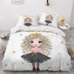 Jolie fille housse de couette x imprim�� d style princesse parure de lit personnes ado fille enfants ...