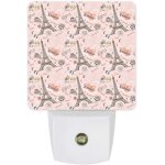 Jolies veilleuses led enfichables a dessert de la tour eiffel de paris du cr�puscule a l'aube pour le ...